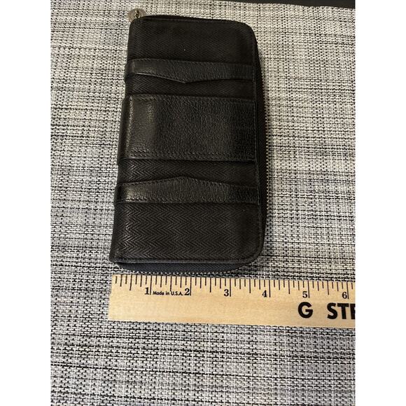 BVLGARI Be Zero One Leather/Canvas Zip Around Long Purse Wallet Black - Nice One - Picture 12 of 12